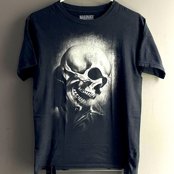 Rare Vintage Ghost Rider Y2K Marvel T Shirt Size Small, Big Print, Skull,T-shirt - Picture 1 of 5